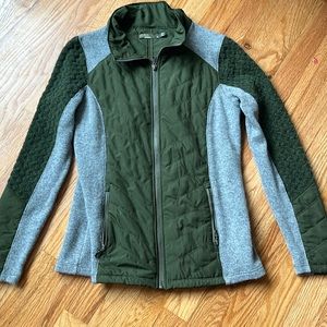 Wool blend full zip sweater
